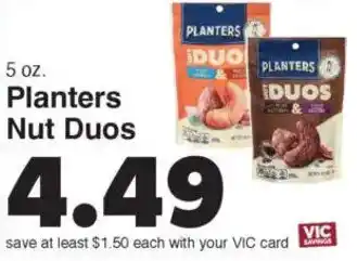 Harris Teeter Planters Nut Duos offer