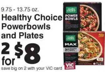 Harris Teeter Healthy Choice Powerbowls and Plates offer