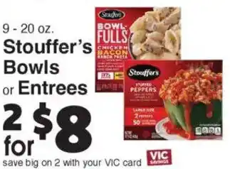 Harris Teeter Stouffer's Bowls or Entrees offer