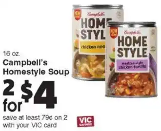 Harris Teeter Campbell's Homestyle Soup offer