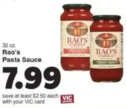 Harris Teeter Rao's Pasta Sauce offer