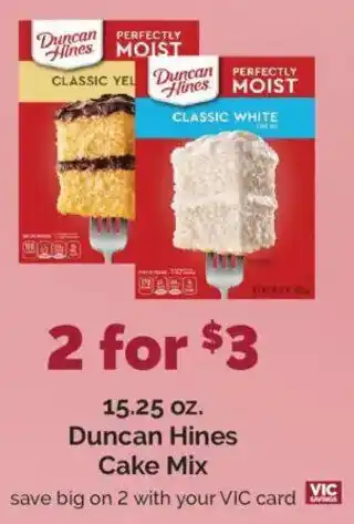 Harris Teeter Duncan Hines Cake Mix offer