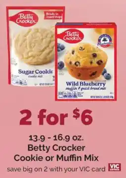 Harris Teeter Betty Crocker Cookie or Muffin Mix offer