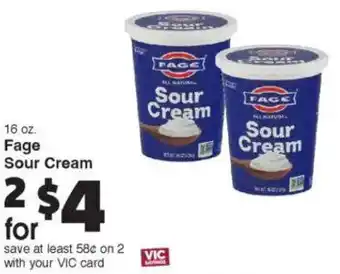 Harris Teeter Fage Sour Cream offer