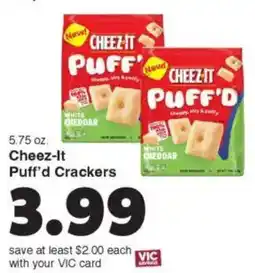 Harris Teeter Cheez-It Puff'd Crackers offer