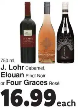 Harris Teeter J. Lohr Cabernet, Elouan Pinot Noir offer