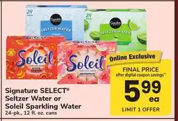 ACME Signature SELECT Seltzer Water or Soleil Sparkling Water offer