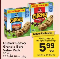 ACME Quaker Chewy Granola Bars Value Pack offer