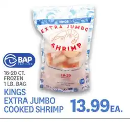 Kings Food Markets KINGS EXTRA JUMBO COOKED SHRIMP offer