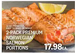 Kings Food Markets 2-PACK PREMIUM NORWEGIAN SALMON PORTIONS offer