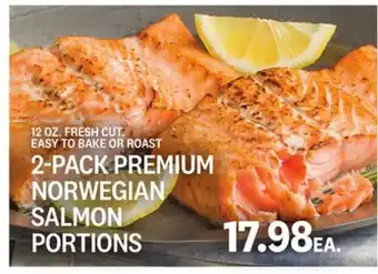 Kings Food Markets 2-PACK PREMIUM NORWEGIAN SALMON PORTIONS offer