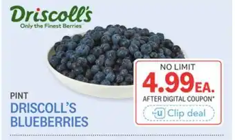 Kings Food Markets DRISCOLL'S BLUEBERRIES offer