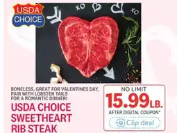 Kings Food Markets USDA CHOICE SWEETHEART RIB STEAK offer