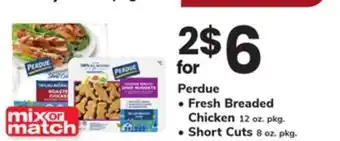 ACME Perdue, Fresh Breaded Chicken 12 oz. pkg., Short Cuts 8 oz. pkg offer