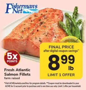 ACME Fresh Atlantic Salmon Fillets offer