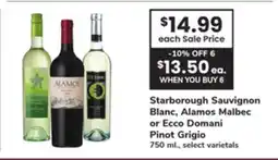 ACME Starborough Sauvignon Blanc, Alamos Malbec or Ecco Domani Pinot Grigio offer