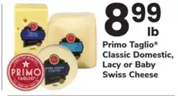 ACME Primo Taglio Classic Domestic, Lacy or Baby Swiss Cheese offer