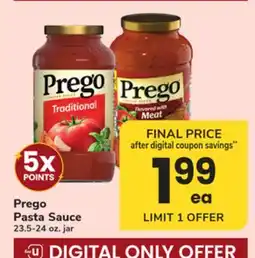 ACME Prego Pasta Sauce offer