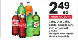 ACME Coke, Diet Coke, Sprite, Canada Dry, 7UP or Sunkist offer