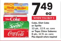 ACME Coke, Diet Coke or Sprite 12-pk., 12 fl. oz. cans or Topo Chico Sabores 8-pk., 12 fl. oz. cans offer