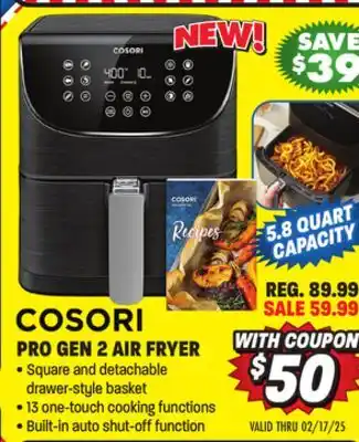 Big 5 Cosori Pro Gen 2 Air Fryer 5.8 Quart offer