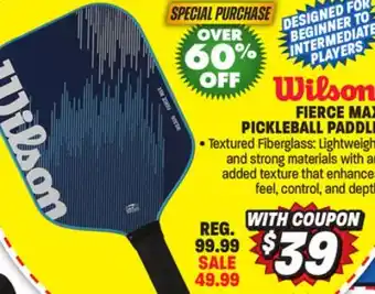 Big 5 Wilson Fierce Max Pickleball Paddle offer