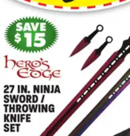 Big 5 Hero's Edge 27 Ninja Sword / Throwing Knife Set offer