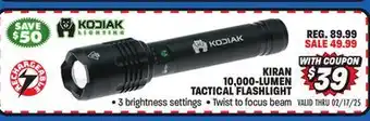 Big 5 Kodiak Kiran Rechargeable 10,000 Lumen Tactical Flashlight offer