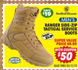 Big 5 Smith & Wesson Ranger Side-Zip Water Resistant Men's Tactical Service Boots offer
