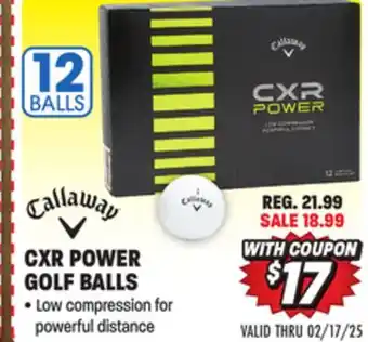 Big 5 Callaway CXR Power Golf Balls - 1-Dozen offer