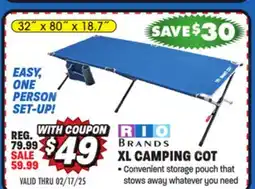 Big 5 Rio Gear XL Camping Cot offer
