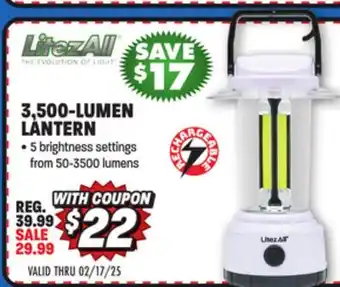 Big 5 LitezAll 3500-Lumen Rechargeable Lantern offer