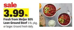 Meijer Meijer 80% Lean Ground Beef offer