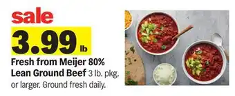 Meijer Meijer 80% Lean Ground Beef offer