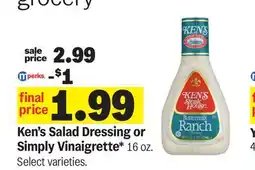 Meijer Ken's Salad Dressing or Simply Vinaigrette offer