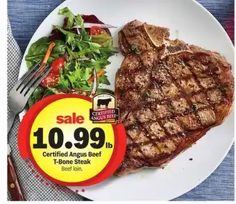 Meijer Certified Angus Beef T-Bone Steak offer