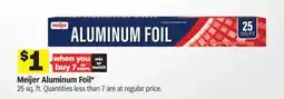 Meijer Meijer Aluminum Foil offer