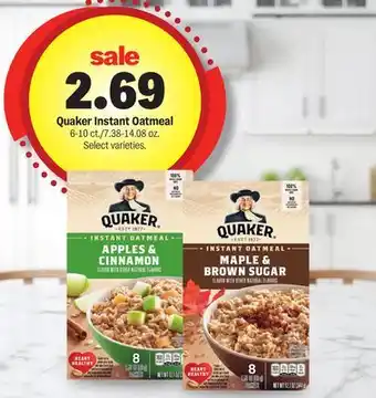 Meijer Quaker Instant Oatmeal offer