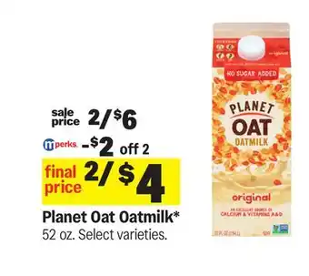 Meijer Planet Oat Oatmilk offer