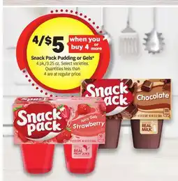 Meijer Snack Pack Pudding or Gels offer