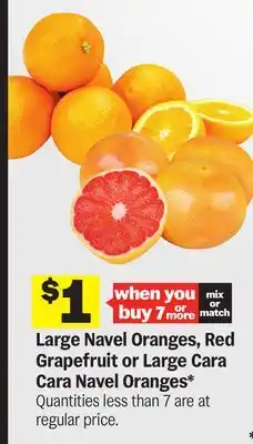 Meijer Large Navel Oranges, Red Grapefruit or Large Cara Cara Navel Oranges offer