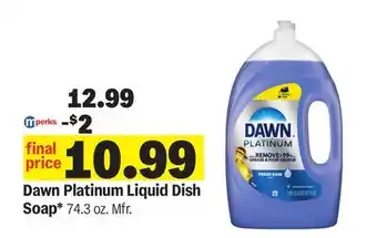 Meijer Dawn Platinum Liquid Dish Soap offer