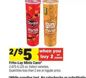 Meijer Frito-Lay Minis Cans offer