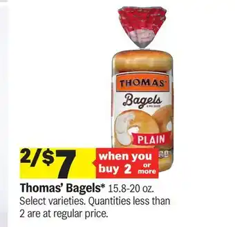 Meijer Thomas' Bagels offer