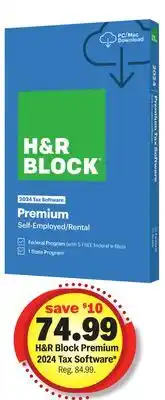 Meijer H & R Block Premium 2024 Tax Software offer