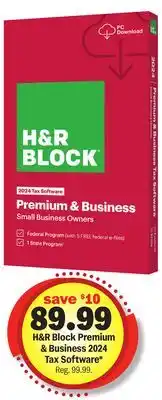 Meijer H & R Block Premium & Business 2024 Tax Software offer