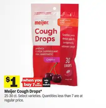 Meijer Meijer Cough Drops offer