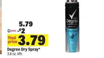 Meijer Degree Dry Spray offer