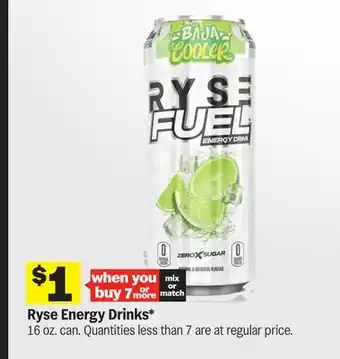 Meijer Ryse Energy Drinks offer