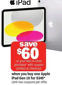 Meijer Apple iPad Gen 10 offer